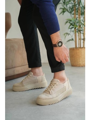 Etiler Collection KB-X516 Kuback Bej Süet Günlük Erkek Ayakkabı