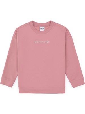 U.S. Polo Assn. Kız Çocuk Orkide Bisiklet Yaka Sweatshirt 50317960-VR221
