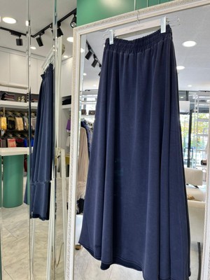 Adn Örme Cupra Etek - Lacivert - 4