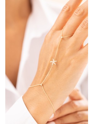 Zeyd Jewelry Taşlı Yıldız Geçidi 14 Ayar Altın Şahmeran
