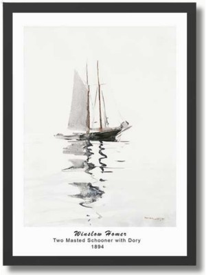 Tablo Center Winslow Homer | Çerçeveli Mdf Sanat Tablosu | Modern Ev Ofis Dekorasyonu |