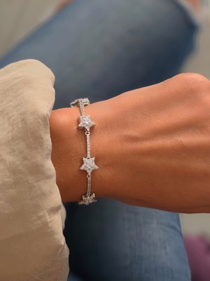 Eva Takı Store Yıldız Su Yolu Vip Silver Renkli Çelik Bileklik