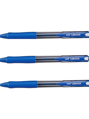 Uniball Laknock Broad ( 1.0 ) Mekanik Tükenmez Kalem Mavi ( 3 Adet)