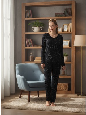 Kadın Pijama Takımı 51945 - Baskılı