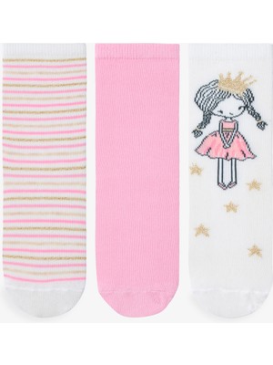 Penti Çok Renkli Kız Çocuk Stripe Princess 3lü Soket Çorap