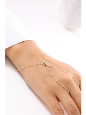 Zeyd Jewelry Yeşil Taşlı Toplu Zincir 14 Ayar Altın Şahmeran