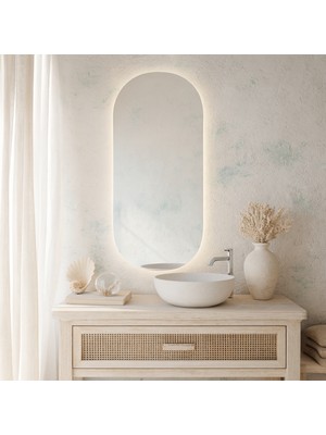 Aypars Atölye Zenora LED Ayna – Kavisli Minimal Duvar Aynası