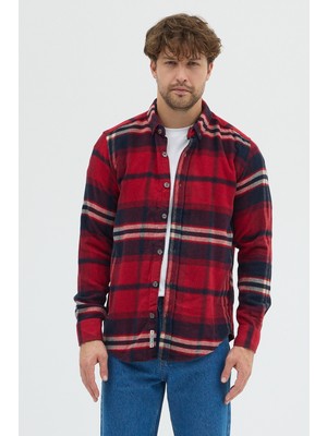 Cosplay Erkek Kalın Flanel Oduncu Gömlek - Geniş Kareli, Cepsiz, Kışlık Uzun Kollu Overshirt
