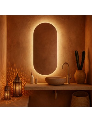 Aypars Atölye Zenora LED Ayna – Kavisli Minimal Duvar Aynası