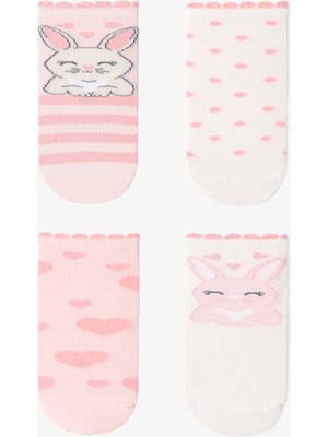 Penti Çok Renkli Kız Çocuk Sweetie Bunny 4lü Soket Çorap