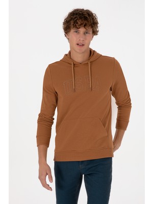 U.S. Polo Assn. Erkek Regular Fit Kapüşonlu Camel Basic Sweatshirt 50315663-VR233