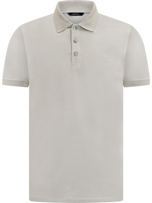 Hatemoğlu Haki Regular Fit Polo Yaka Pamuklu Tişört