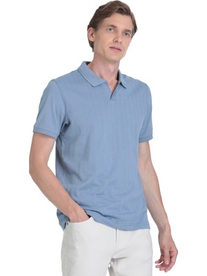 Hatemoğlu Indigo Regular Fit Apaş Yaka Pamuklu Tişört