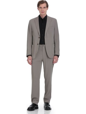 Hatemoğlu Vizon Slim Fit Mono Yaka Casual Takım Elbise