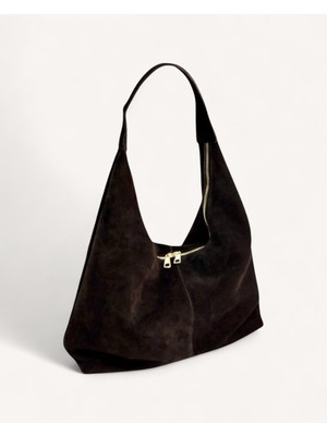 MİALES %100 Hakiki Süet Deri Kadın El ve Omuz Çantası