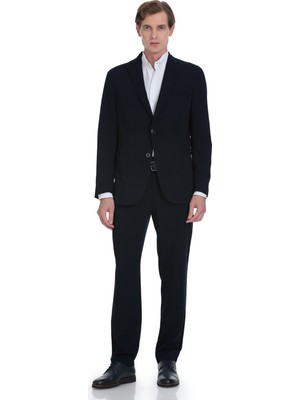 Hatemoğlu Lacivert Slim Fit Mono Yaka Casual Takım Elbise