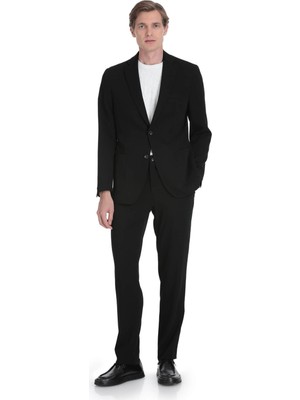 Hatemoğlu Siyah Slim Fit Mono Yaka Casual Takım Elbise