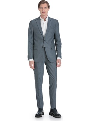 Hatemoğlu Lacivert Comfort Fit Mono Yaka Klasik Takım Elbise