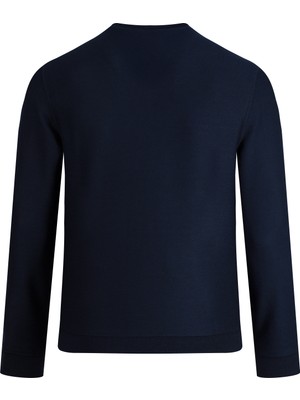 Hatemoğlu Lacivert Regular Fit Bisiklet Yaka Sweatshirt