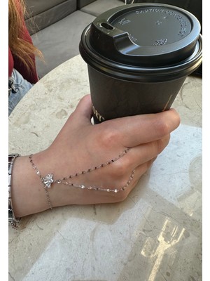 Çelik Gümüş Yelpaze Taşlı Şahmeran