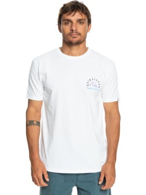 Quiksilver Originalbarrel Erkek Beyaz Tişört