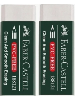 Faber Castell PVC Free Büyük Boy Silgi 2li Set Temiz ve Pürüzsüz Silme Özelliği