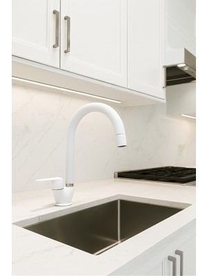 Saymir Mix Delta Borulu Mutfak Eviye Bataryası Sıcak Soğuk Girişli - 2 Yıl Garantili