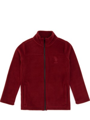 U.S. Polo Assn. Kız Çocuk Bordo Fermuarlı Polar Sweatshirt 50317875-VR014
