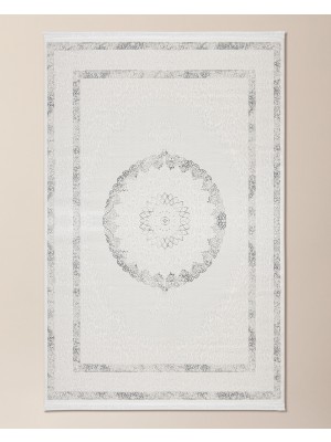 Madame Coco Mons Halı - Beyaz/gri - 80X300 cm