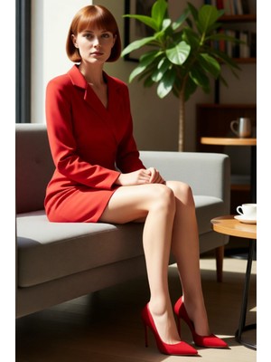 FRM Kadın Dokuma Kumaş Kruvaze Ceket Elbise Standart Kol Mini Boy Tasarımıyla Şık Bir Seçenek Kaliteli