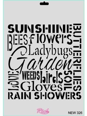 Rich New Seri N-326 Stencil 35X25 cm