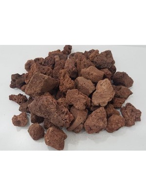 Kırmızı Pomza Taşı 15-25 mm 9 kg Volkanik Ponza Lav Taşı Ponza Kaktüs Sukulent Pomzası Tarım Pomzası