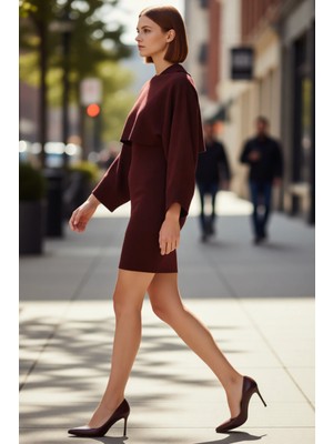 PayBuy Kadın Triko Bisiklet Yaka Uzun Kollu Bolero Mini Bodycon Elbise Takımı Modern Şıklık Kaliteli
