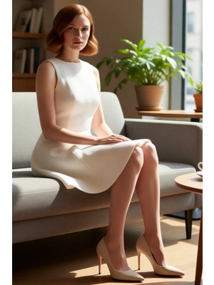 FRM Kadın Tüvit Dokuma Düz Bisiklet Yaka Skater Kalıp Mini Elbise Kış Mevsimi Için Şık Çözüm Kaliteli