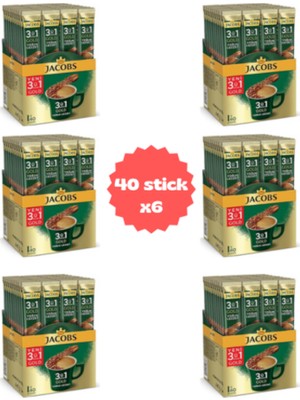 Jacobs 3in1 Yoğun Lezzet 18 gr 40'lı Paket 6 Adet