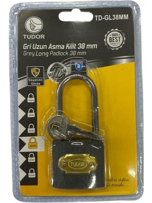 Ennalbur Tudor 38 mm Uzun Gri Asma Kilit