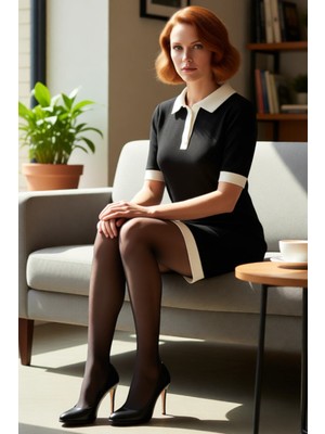 FRM Kadın Günlük Şıklıkta Öncü Polo Yaka Kısa Kollu Triko Mini Elbise Konforuyla Öne Çıkıyor. Kaliteli