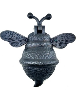 Skygo Antika Tarz Dekoratif Pirinç Arı Kapı Tokmağı, Taktak - Büyük, 163x150mm, Oksit