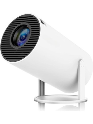 Projektör HY300 PRO-1080P Full Hd Görüntü Kalitesi, 8500 Lümen Yüksek Parlaklık Seviyesi, Uzaktan Kumandalı, Wifi 6, Bluetooth 5, Android 11, Otomatik Keystone, 40"-130" Ekran Projeksiyon Cihazı