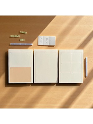 Tanıtım 3’lü Masaüstü Planlayıcı Seti – Bugün &amp; Yarın &amp; Haftalık Plan | Noktalı Sayfa | Koparılabilir Blok | 3 x 80 Yaprak | 90 gr Ivory Kağıt