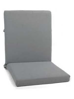 Bahçe Balkon Salon Gri Sandalye Minderi (Arkalıklı)
