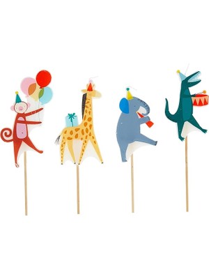 Meri - Animal Parade Candles - Hayvan Geçit Töreni Mumlar - 4'lü