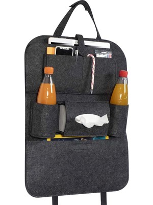 Byens Araba Koltuk Arkası Düzenleyici Keçe Çanta Kılıf Oto Araç İçi Aksesuar 50x40x35 Cm