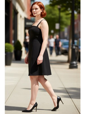 PayBuy Kadın Büyük Beden A Line Mini Kolsuz Dokuma Abiye Elbise Kare Yaka Tasarımıyla Şıklığınızı Tamamlar