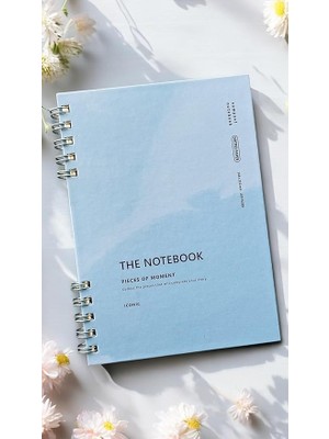 Tanıtım Spiralli 80 Yaprak Noktalı A5 Defter, Not Defteri, Okul Defteri, 4 Farklı Renk Seçeneği (02 Placid Blue)