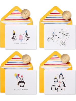 Boş Doğum Günü Kartları, Parti Hayvanı (20 Adet)