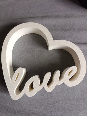 TSC Love Sevgi Aşk Minik Hediyelik Figür Love Yazısı 15 cm Beyaz