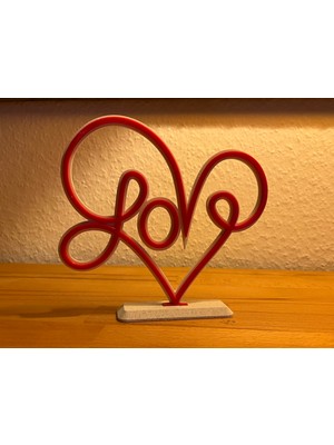 TSC Sevgililer Gününe Özel Love Hediyelik Obje 19CM Kırmızı Renk