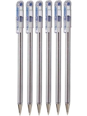 Mavi Mükemmel Tükenmez Kalem Kalem Küre Punkt Kalem 0,7 mm Spitze Spitze 0,25 mm Line Genişlik Ince Linie Doldurulabilir Mürekkep BK77 (6 Adet)