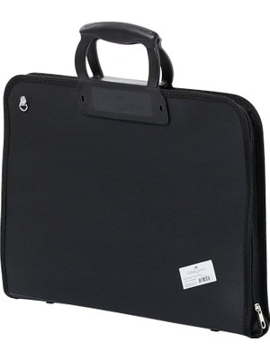 Proje Çantası Siyah, 28X38 Cm, Askılı Taşıma, Kalemlikli, Sert Kapaklı, El Yormayan Ergonomik Kulp